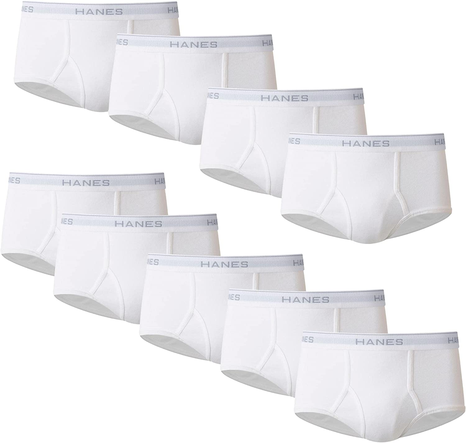 Hanes Men's Tagless White Briefs with ComfortFlex Waistband